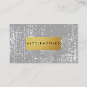 Moderne Grunge und stilvolle Metallic Imitate Gold Visitenkarte
