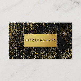 Moderne Grunge und stilvolle Metallic Imitate Gold Visitenkarte