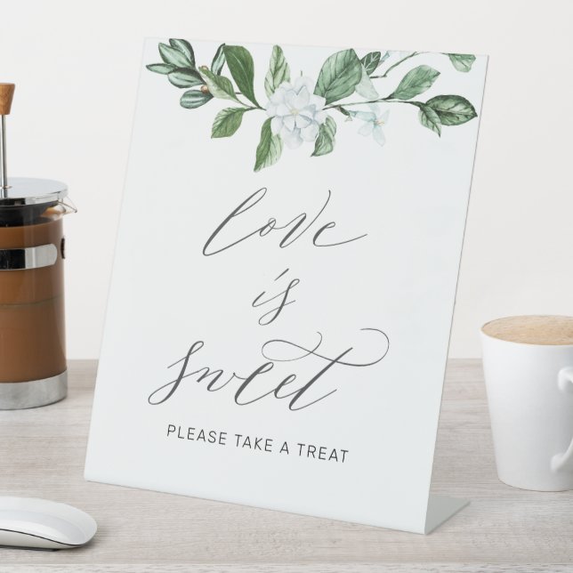 Moderne Grünpflanzen Blumenzwiebeln Süße Leckerei Sockelschild (In Situ)