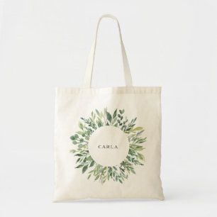 Moderne Grünpflanzen Botanische Foliage Tote Tag Tragetasche