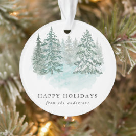 Moderne Grünpflanzen Elegante Winterparty Ornament