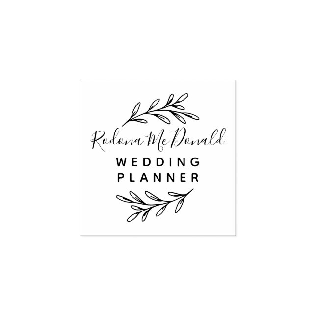 Moderne Grünschrift Beruflich Gummistempel (Prägung)