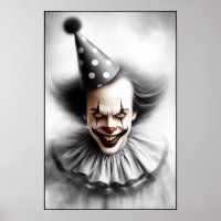 Moderne gruselige Clown-Porträt