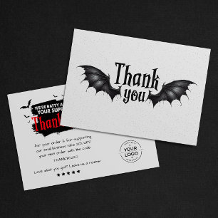 Moderne gruselige Halloween-QR-Code-Dankeschön-Kar Dankeskarte