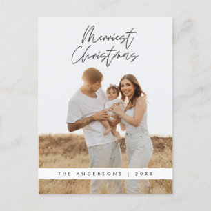 Moderne Gruß, frohe Weihnachten Familie Foto Postkarte