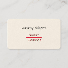 Moderne ・ Guitarakurse - Visitenkarte Telefonnummerkarte