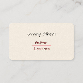 Moderne ・ Guitarakurse - Visitenkarte Telefonnummerkarte