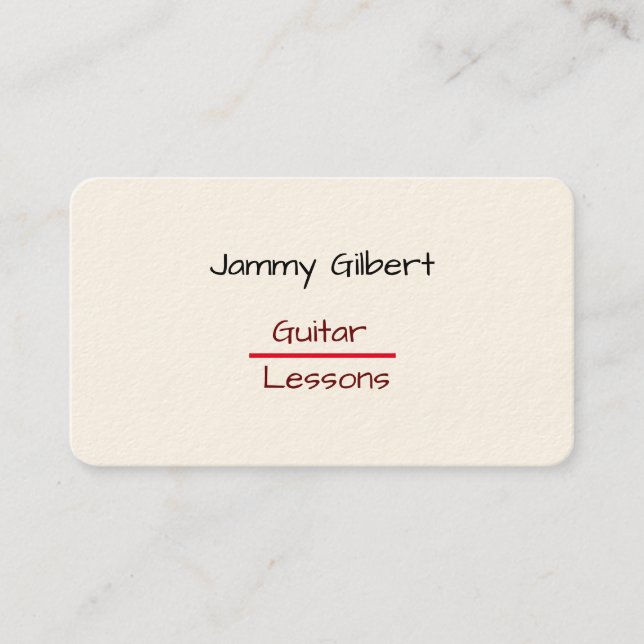 Moderne ・ Guitarakurse - Visitenkarte Telefonnummerkarte (Vorderseite)