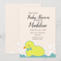 Moderne Gummi Duck Gelb Warm Baby Dusche