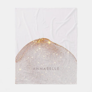 Moderne gürtelgoldene Wasserfarben, schlicht elega Fleecedecke