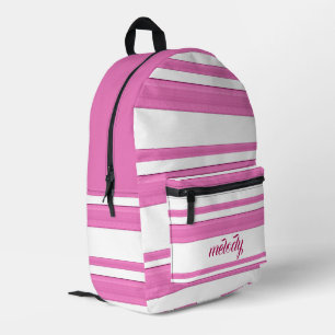 Moderne, gürtnerisch Vintage, rosa abstrakte Linie Bedruckter Rucksack
