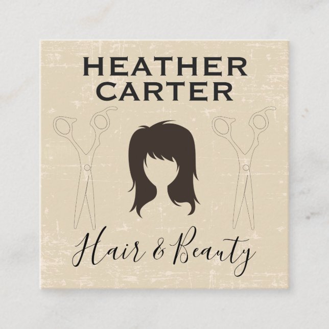 Moderne Haare und Schönheit | Salon Terminkarte (Vorderseite)