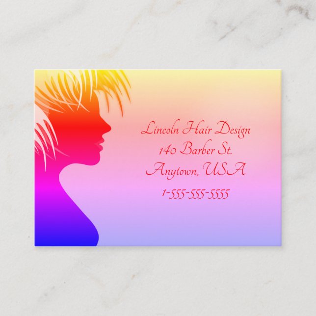 Moderne Hair Design Business Cards Visitenkarte (Vorderseite)