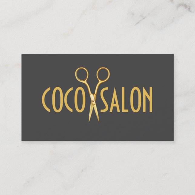 Moderne Hair Salon Business Card Visitenkarte (Vorderseite)