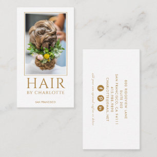Moderne Hair Stylist Foto Business Card Visitenkarte