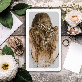 Moderne Hair Stylist Foto Business Card Visitenkarte