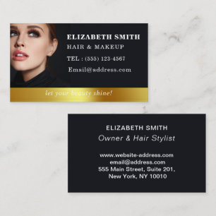 Moderne Hair Stylist Foto Business Card Visitenkarte