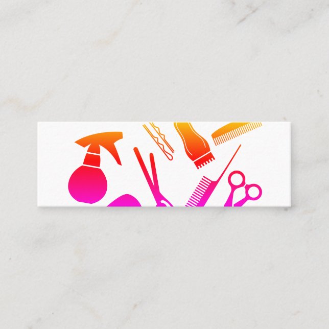 Moderne Hair Stylist Mini Visitenkarte (Vorderseite)