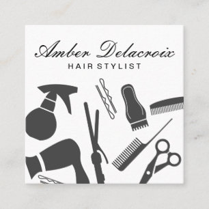 Moderne Hair Stylist Quadratische Visitenkarte