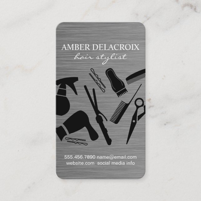 Moderne Hair Stylist Visitenkarte (Vorderseite)