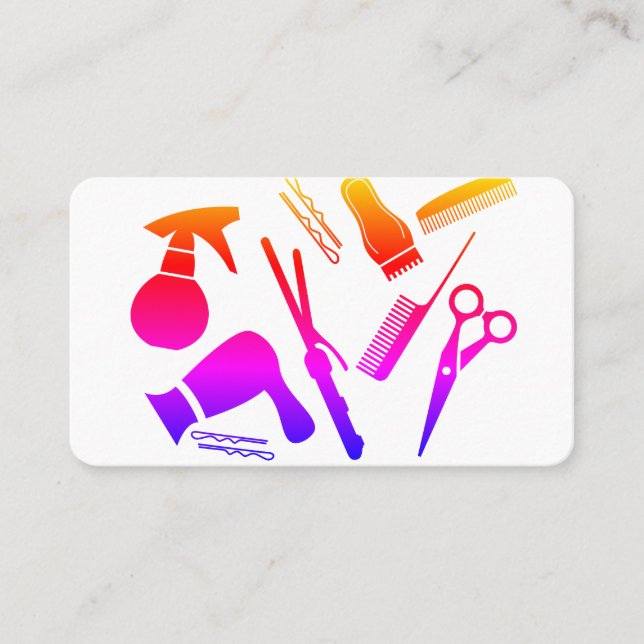 Moderne Hair Stylist Visitenkarte (Vorderseite)