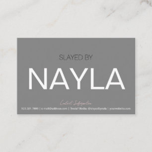 Moderne Hair/Wig/Bundles Grau Maintenance Card Visitenkarte