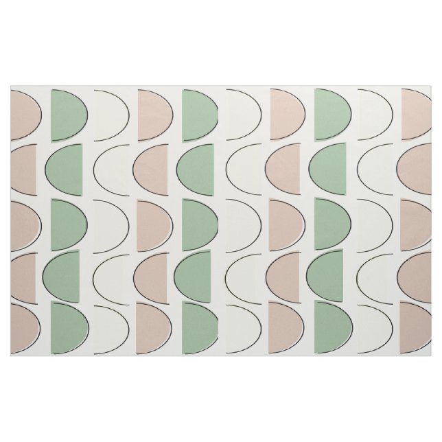 Moderne Halb-Monde-Fabrik Mitte des Jahrhunderts Stoff (Yard (91,4 cm))