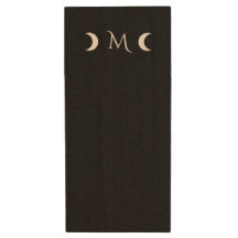 Moderne Halbmonde Schwarz-Weiß-Monogramm