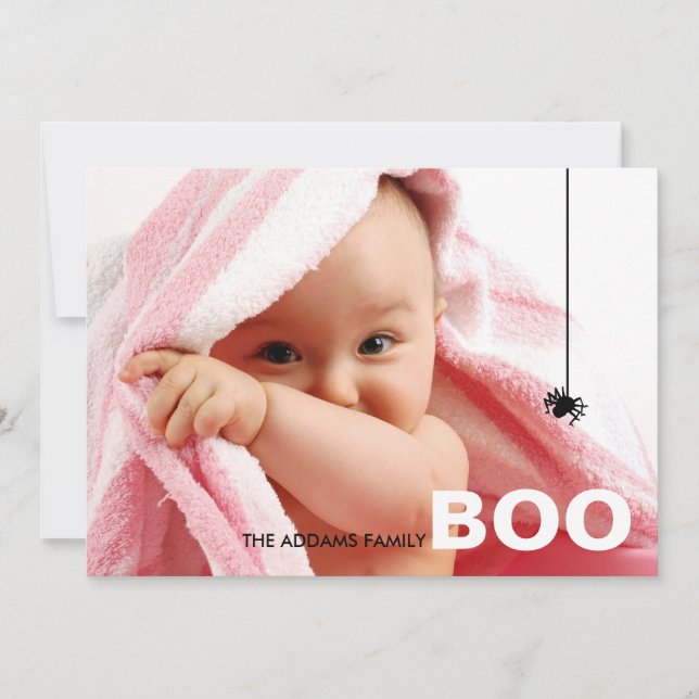 Moderne Halloween-Fotokarte Karte (Vorderseite)