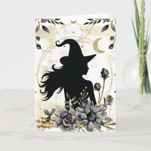 Moderne Halloween Hexe 3 Karte