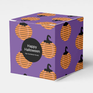 Moderne Halloween-Kürbis-Süßigkeiten zum Trick-or- Geschenkschachtel