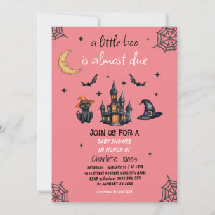Moderne Halloween Little Boo Baby Dusche Einladung