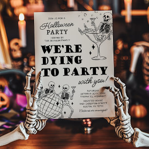 Moderne Halloween-Party-Einladung, die vor Vorfreu Einladung