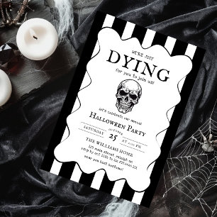 Moderne Halloween-Party für Erwachsene mit schwarz Einladung