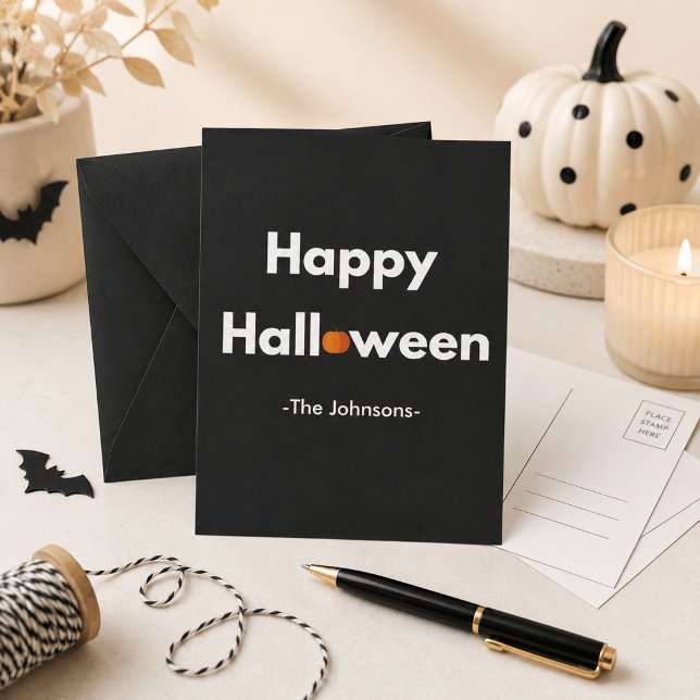 Moderne Halloween Postkarte - Personalisiert (Von Creator hochgeladen)