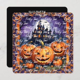 Moderne Halloween Pumpkin Herbst Kollektion Einladung