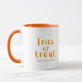 Moderne Halloween-Trick- oder Treat-Tasse Tasse