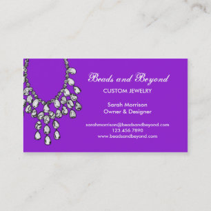 Moderne Halsketten-Schmuck-Visitenkarte Visitenkarte