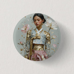 Moderne Hanbok-Kunst drucken Button