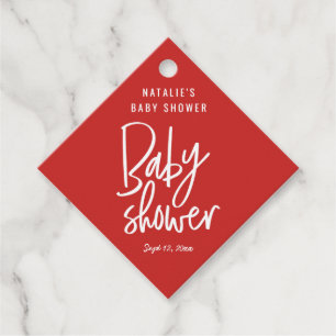 Moderne Hand schriftliche Babyparty Geschenkanhänger