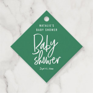Moderne Hand schriftliche Babyparty Geschenkanhänger