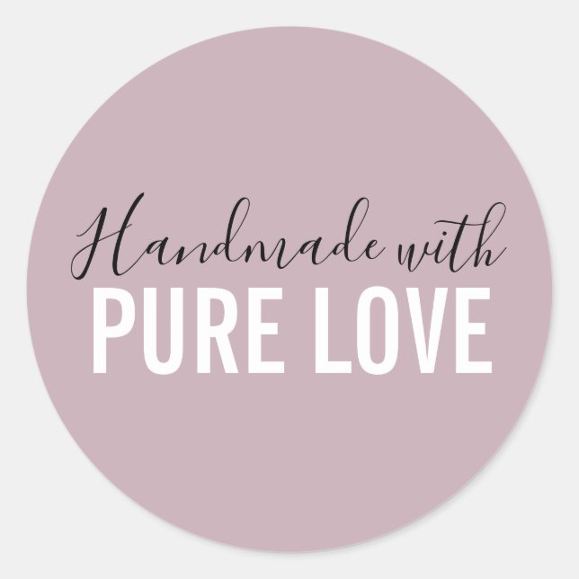 Moderne Handarbeit mit Aufklebern aus reiner Liebe Runder Aufkleber (Vorderseite)