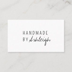 Moderne Handarbeit mit Liebe Einfache Schrift Visitenkarte