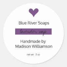 Moderne, handgefertigte Lavendelseife | Name des U