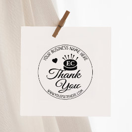 Moderne handgefertigte Nähte Danke Gummistempel