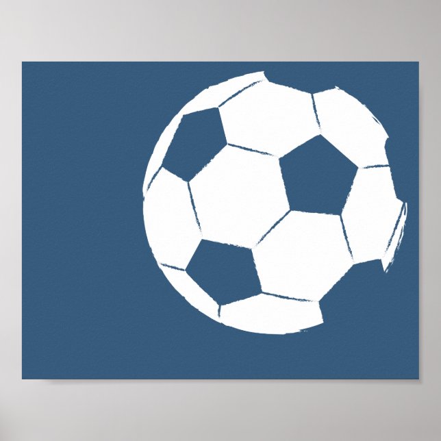 Moderne Handgemalte Fußball-Kugel Art - 1 von 6 Poster (Vorne)
