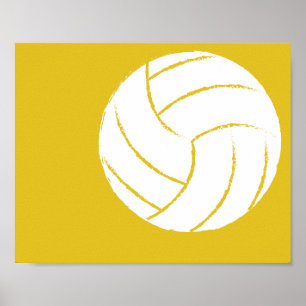 Moderne Handgemalte Volleyball Art - 1 von 6 Poster