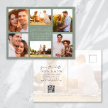 Moderne handgeschriebene 6-Foto-Hochzeit rettet da Ankündigungspostkarte<br><div class="desc">Mit dieser modernen Fotokarte laden Sie Freunde und Verwandte ein,  Save the Date für Ihre Hochzeit.</div>