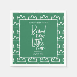 Moderne handgeschriebene Babydusche Serviette