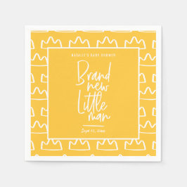 Moderne handgeschriebene Babydusche Serviette